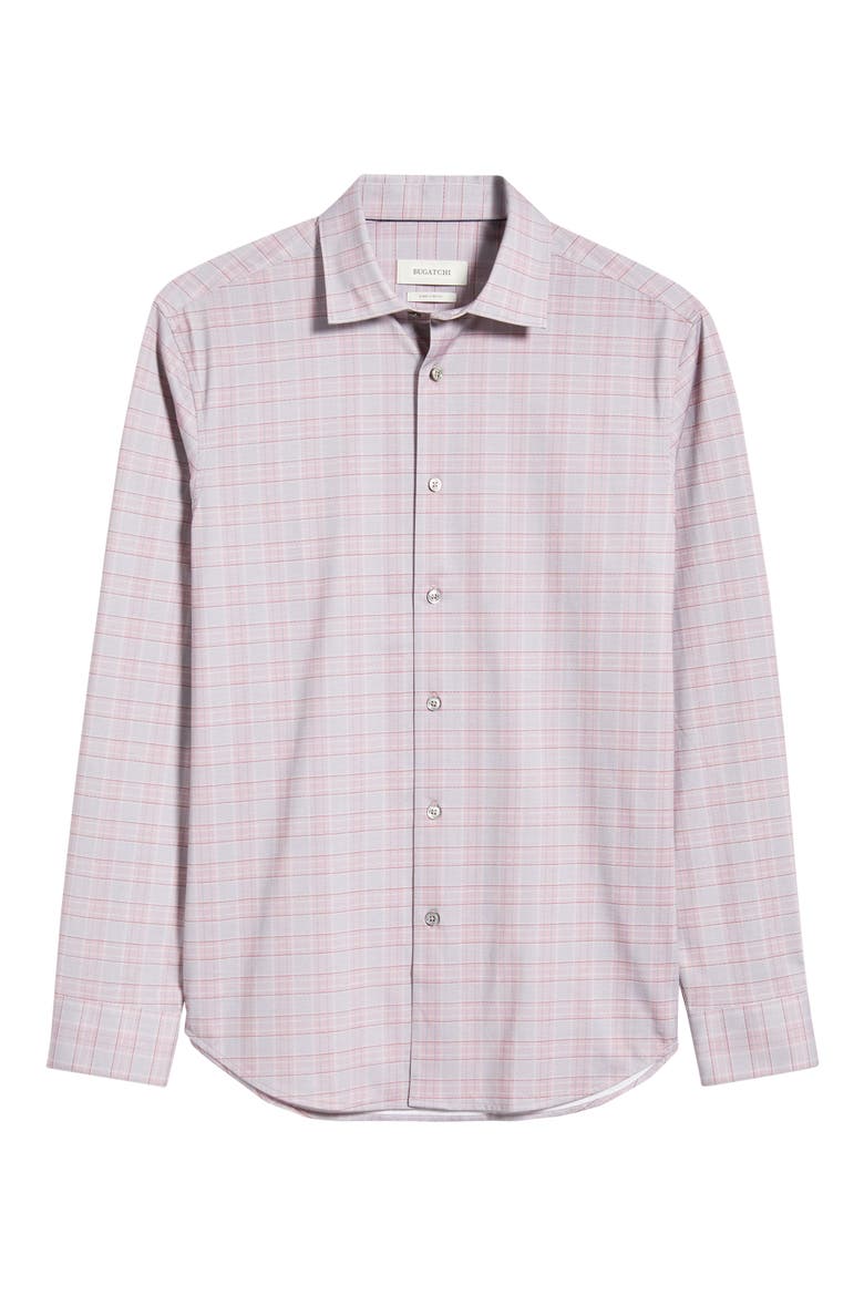 James OoohCotton® Check Button-Up Shirt, Alternate, color, WOOD ROSE