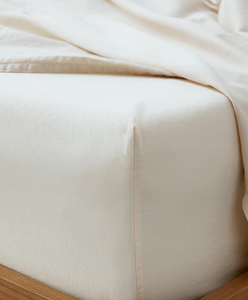 Pact Organic Room Service Sateen Fitted Sheet In Neutral