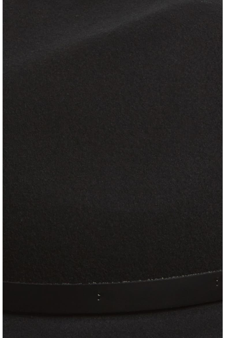 Floppy Brim Felted Wool Fedora, Alternate, color, BLACK