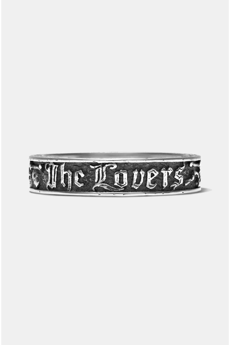 Amorata Thin Sterling Silver Ring, Alternate, color, Silver