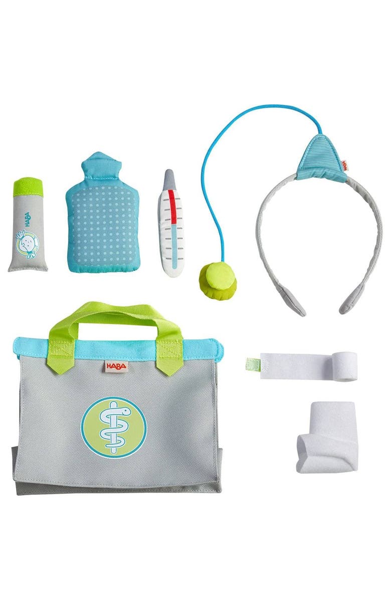 HABA Doll Size Kids Doctor Playset and Baby Doll Accessories for Pretend Play for Toddlers 3-5 and 3 Year Old Gifts, Alternate, color, Multi