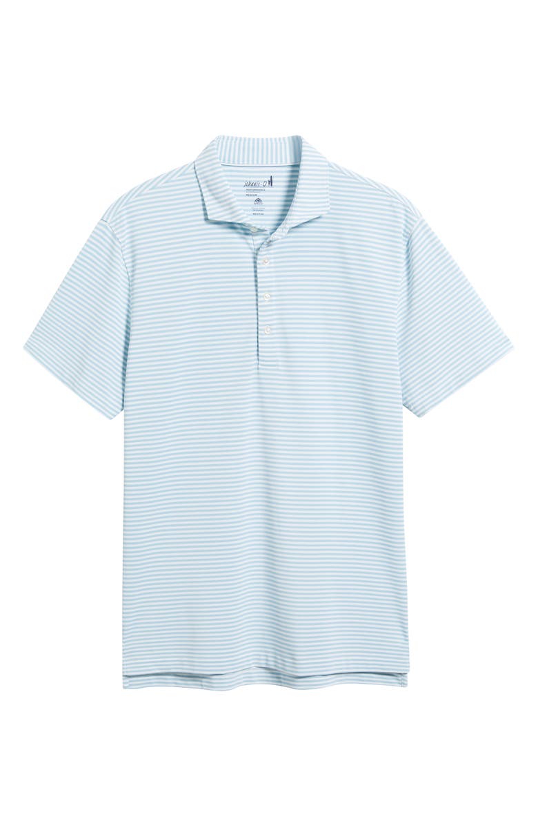 johnnie-O Stetsons Stripe Performance Polo, Alternate, color, Haze