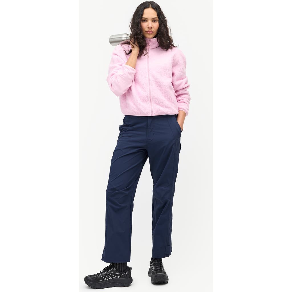Halfdays Chapelle High Pile Fleece Jacket In Pink