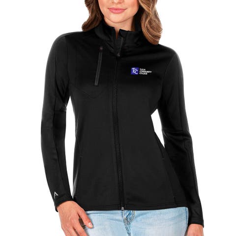 Women's Antigua Black Tulsa Community College Generation Full-Zip Jacket