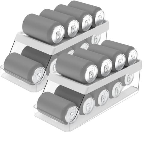 Clear Rolling BPA Free Can Dispenser Organizer 2 Piece Set