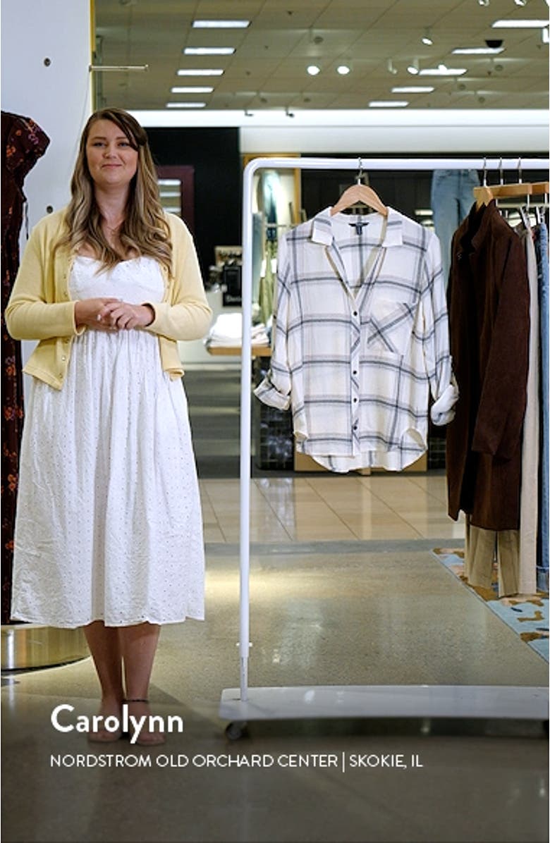 Lila Plaid Button-Up Shirt, sales video thumbnail