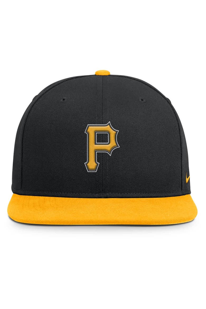 Men's Nike  Black/Gold Pittsburgh Pirates Primetime Pro Dri-FIT Snapback Hat, Alternate, color, Black