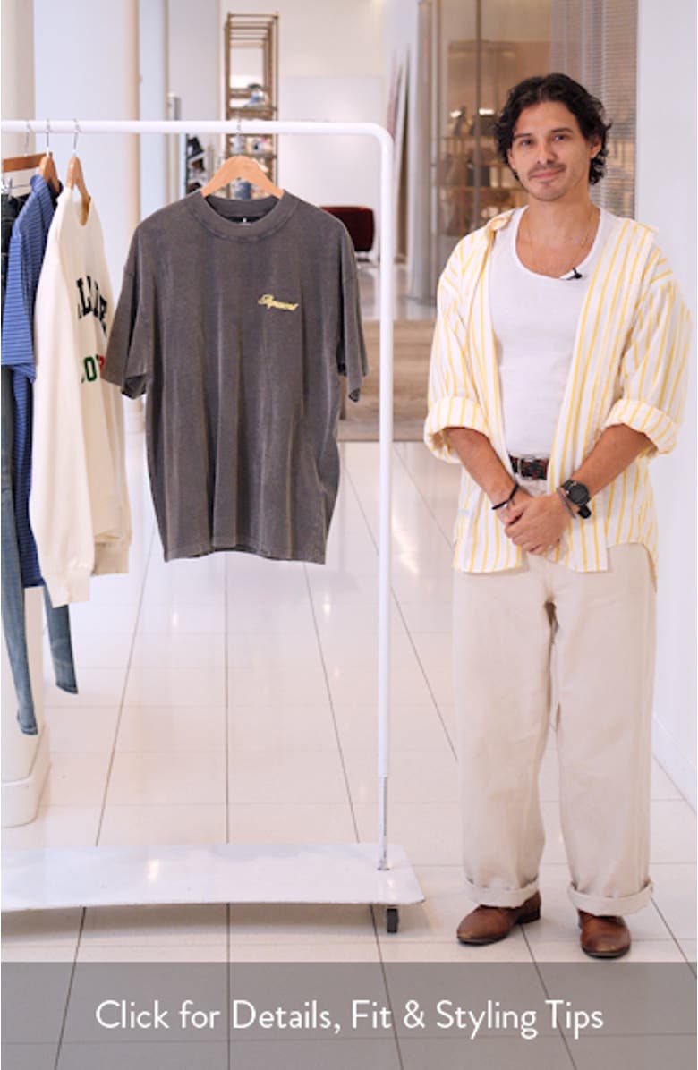 Oversize Embroidered Script Logo T-Shirt, sales video thumbnail