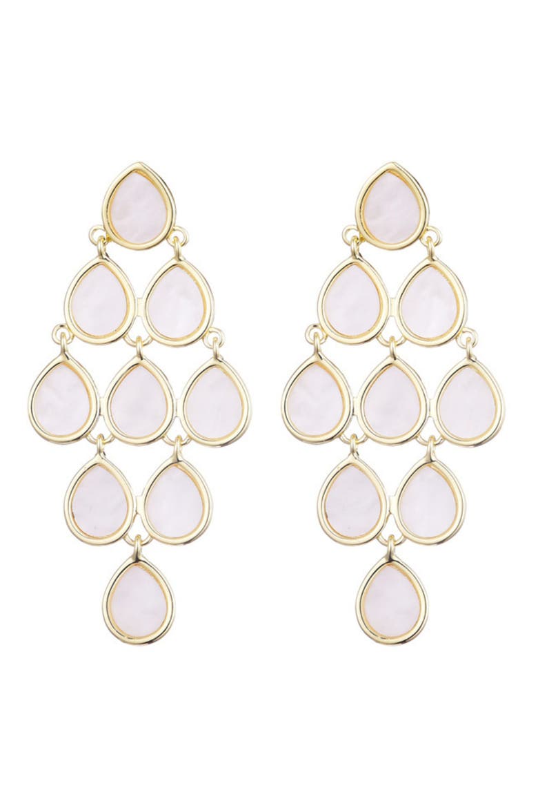Mother of Pearl Chandelier Drop Earrings, Alternate, color, GOLD/ MOTHER OF PEARL