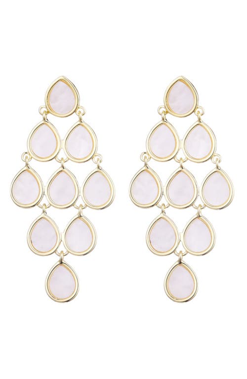 Adornia Mother Of Pearl Chandelier Drop Earrings In Gold
