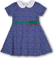 Florence Eiseman Polka Dot Cherry Printed Knit Dress