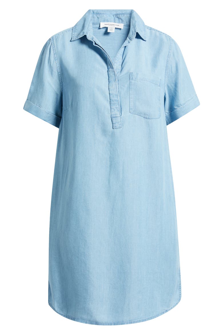 Lizzy Short Sleeve Denim Dress, Alternate, color, LIGHT WASH