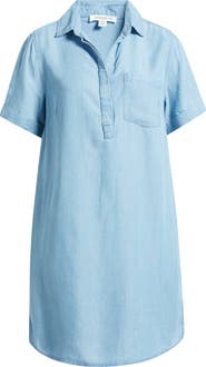 beachlunchlounge Lizzy Short Sleeve Denim Dress