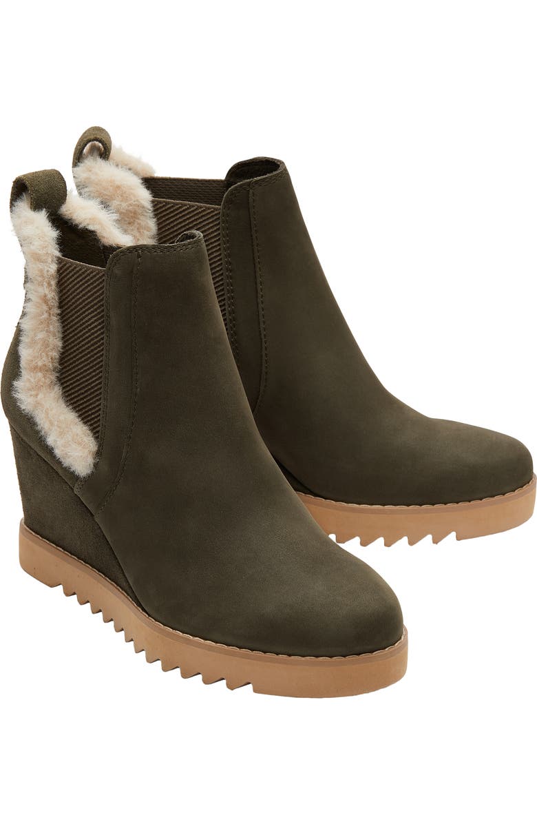 TOMS Maddie Wedge Bootie, Main, color, Medium Green