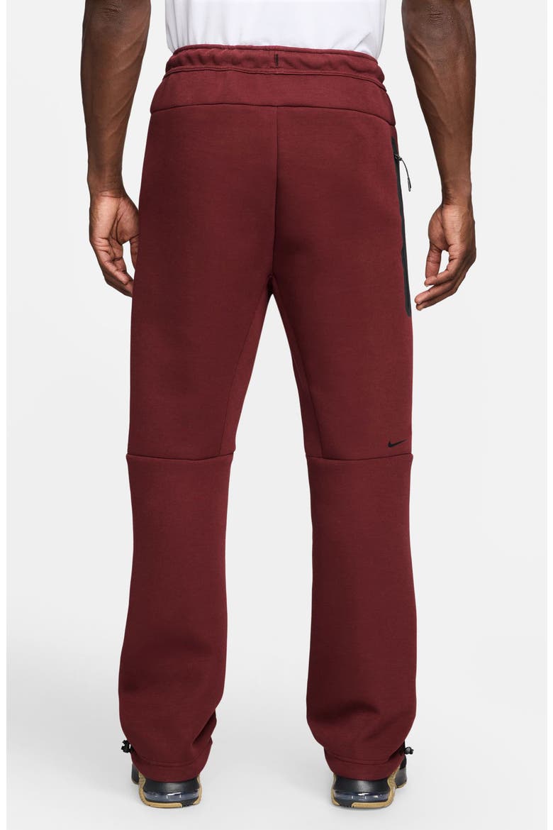 Tech Fleece Open Hem Sweatpants, Alternate, color, DARK TEAM RED/ BLACK