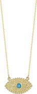 Ember Fine Jewelry 14K Gold Turquoise Evil Eye Pendant Necklace