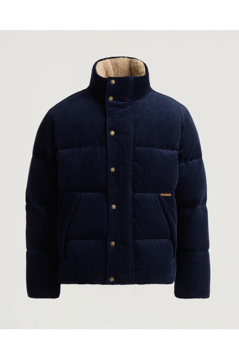 Mens Richmond Corduroy Puffer Jacket, Alternate, color, NAVY