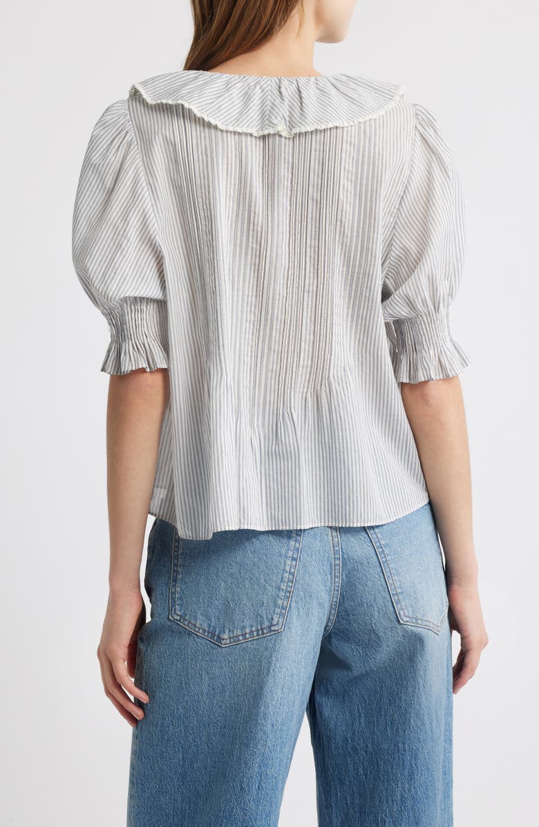 DÔEN Henri Organic Cotton Voile Top, Alternate, color, Adelaide Stripe