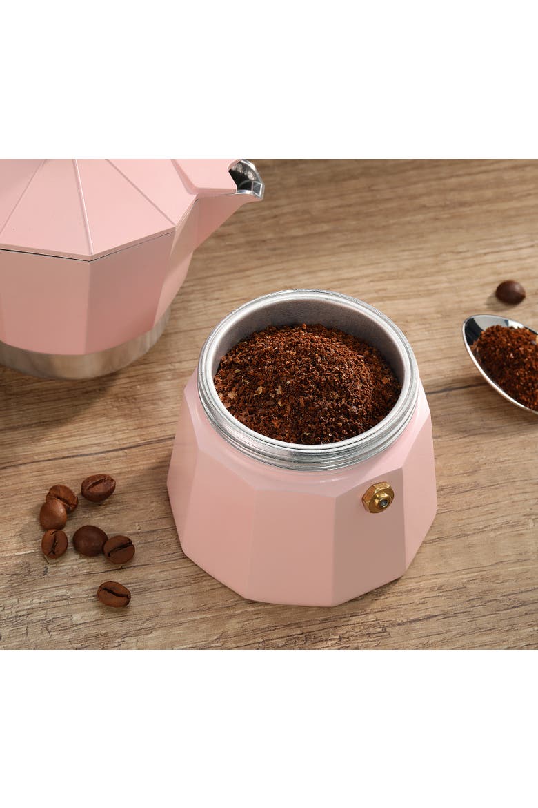 Legno Stovetop Espresso Maker, 15-Ounce, Alternate, color, Pink