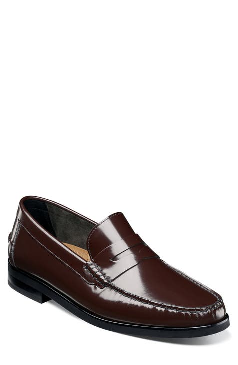 Dark fashion burgundy loafers