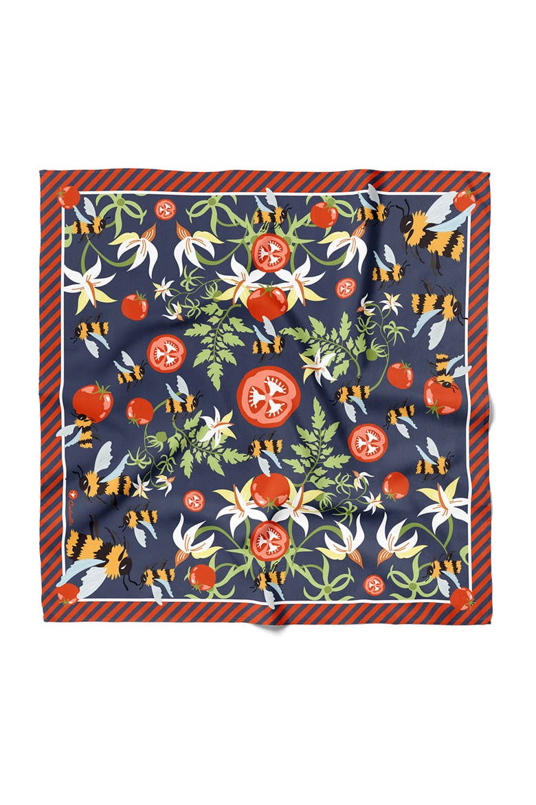 Bumblebees Cotton Silk Bandana, Main, color, Multicolor