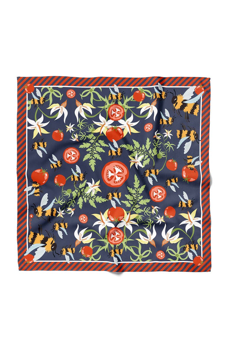 Centinelle Bumblebees Cotton Silk Bandana, Main, color, Multicolor
