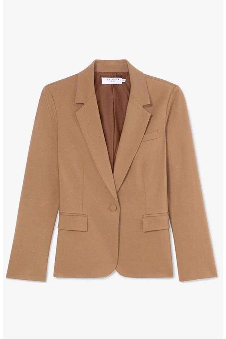 Yasmine Blazer - Wool Twill, Alternate, color, Saddle