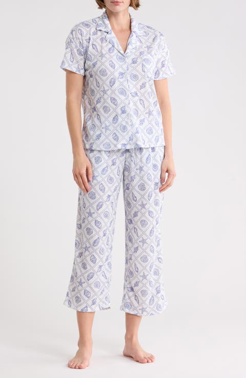 Short Sleeve Top & Crop Pants Pajamas