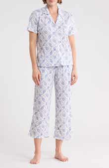 JACLYN Short Sleeve Top & Crop Pants Pajamas