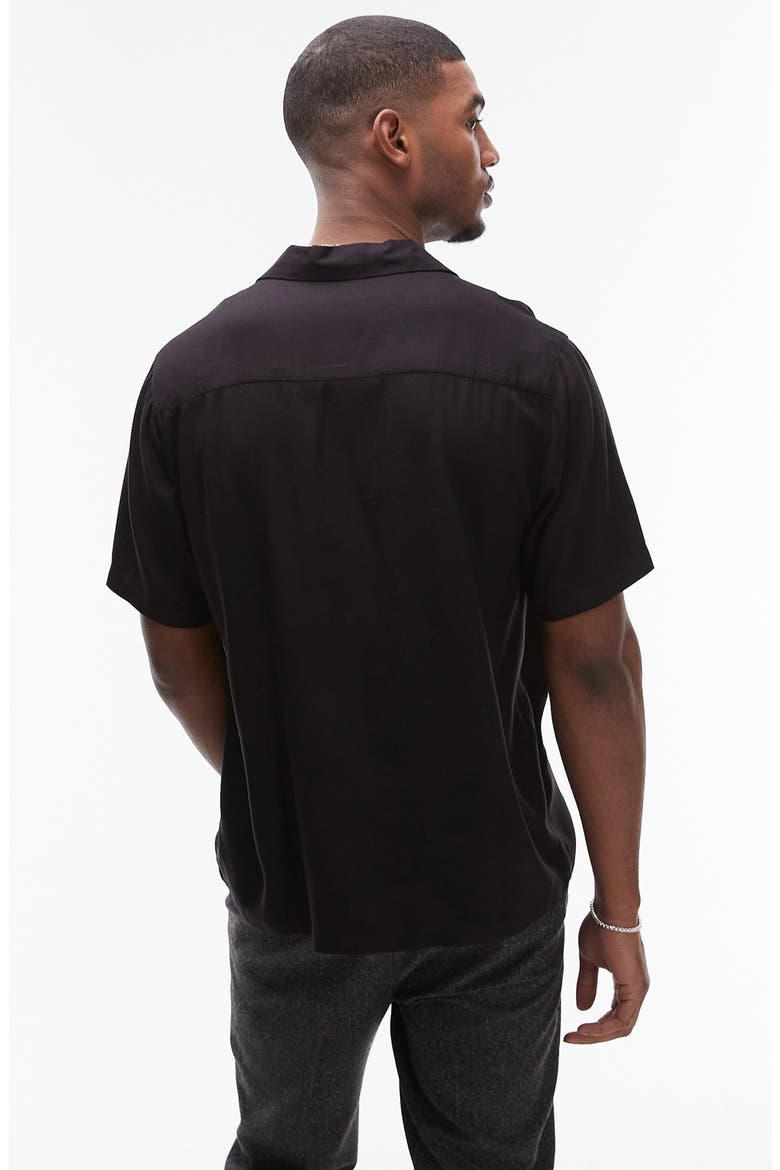 Short Sleeve Camp Shirt, Alternate, color, BLACK