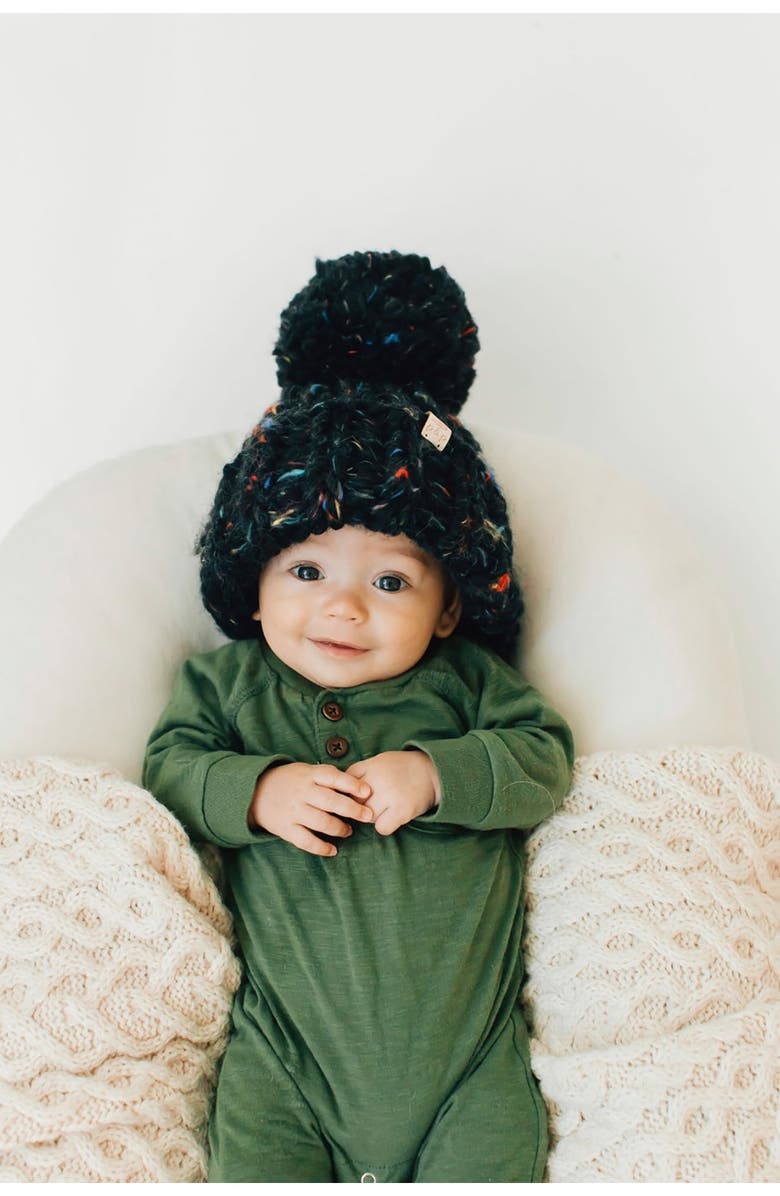 PINE + POPPY Denali Wool Blend Pompom Hat, Alternate, color, 