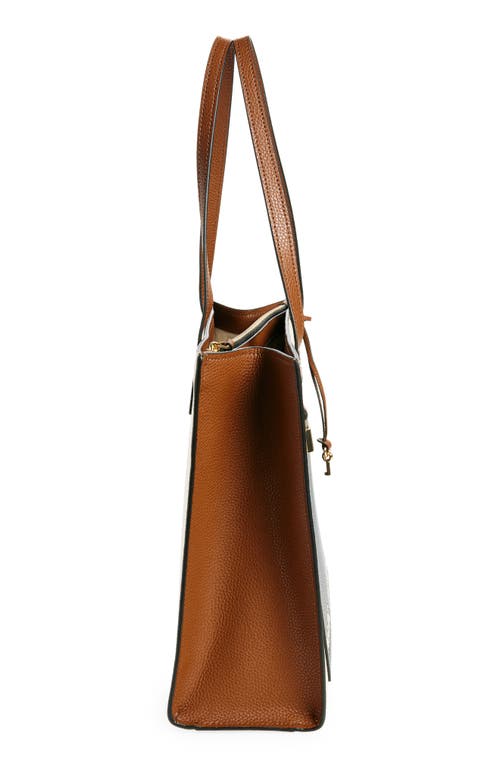 Marc Jacobs Mini Grind Leather Tote In Smoked Almond Multi