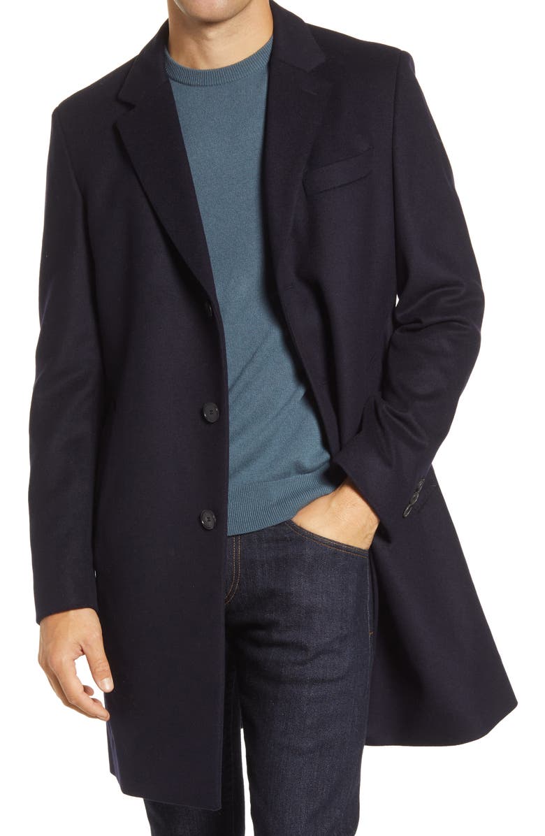 BOSS Nye Wool & Cashmere Overcoat, Main, color, 