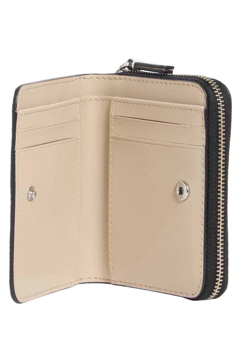 Mini Compact Leather Wallet, Alternate, color, WHITE MULTI