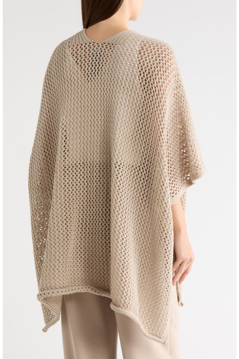 Open Knit Button Front Ruana, Alternate, color, NEUTRAL