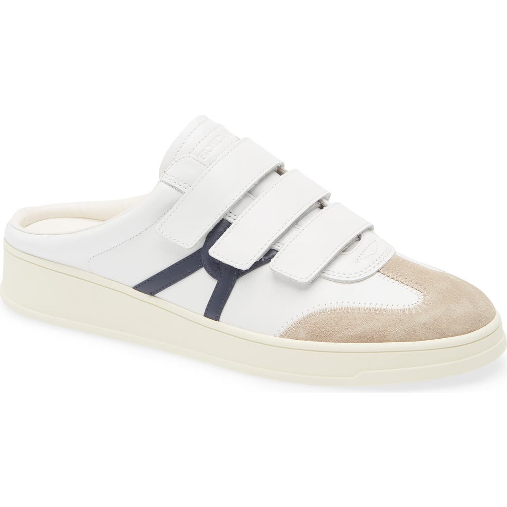 Veronica Beard Reagan Mixed Leather Triple-grip Mule Sneakers In Lily/eclipse