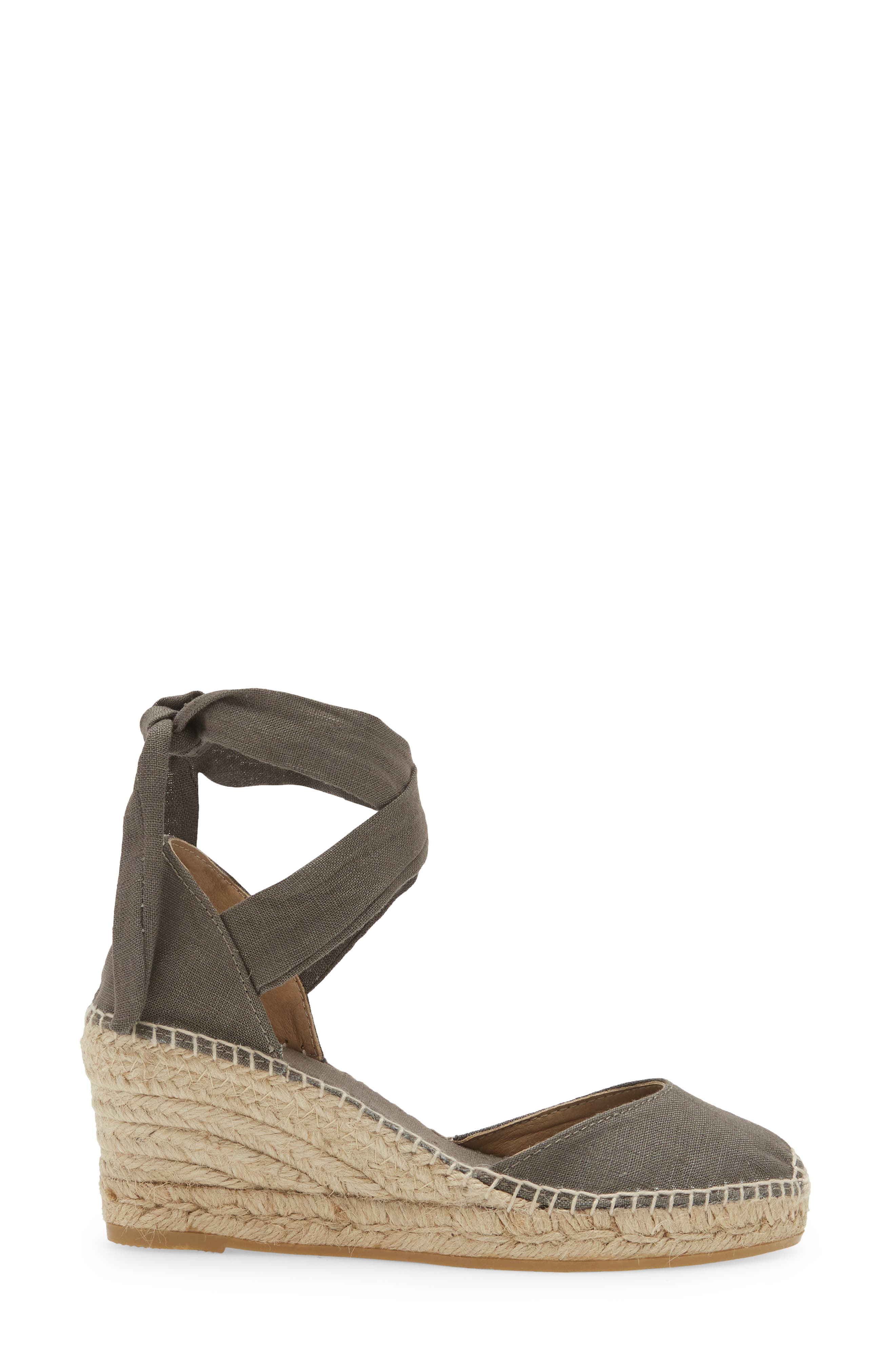Julia Wraparound Espadrille Wedge, Alternate, color, CAQUI KHAKI