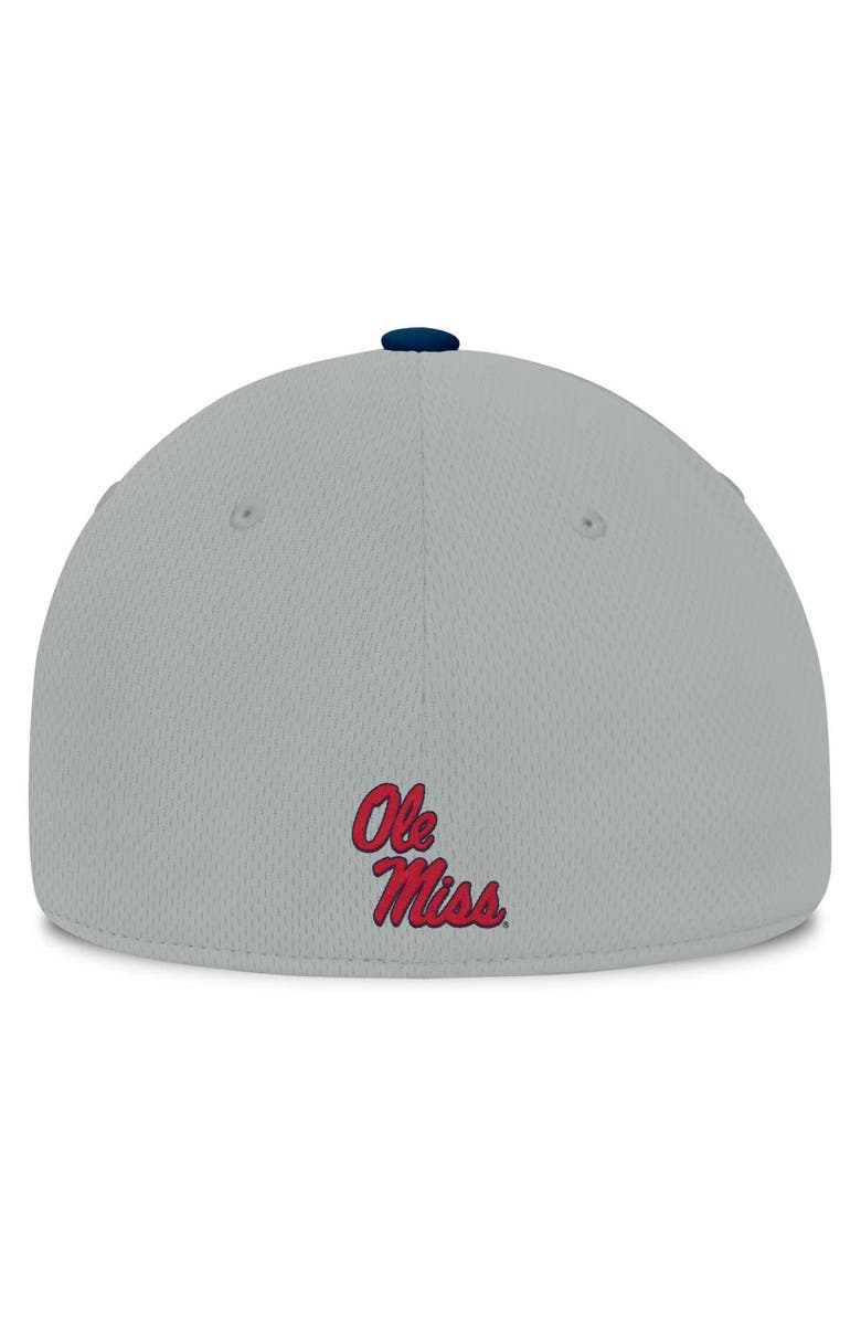 TOP OF THE WORLD Men's Top of the World Gray/Navy Ole Miss Rebels Mick Flex Hat, Alternate, color,