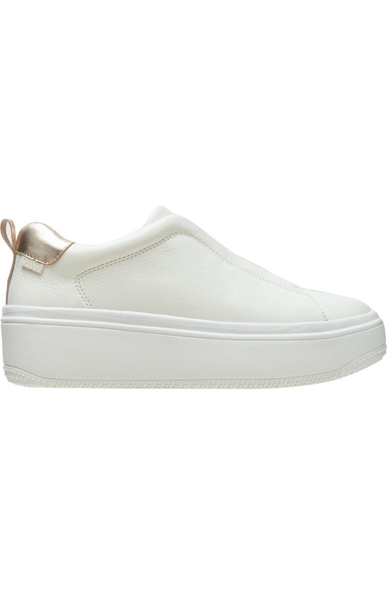 Linea Paolo Golde Platform Sneaker, Alternate, color, White/ Gold