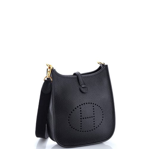 Pre-owned Hermes Hermes Evelyne Bag Gen Iii Clemence Tpm In Black
