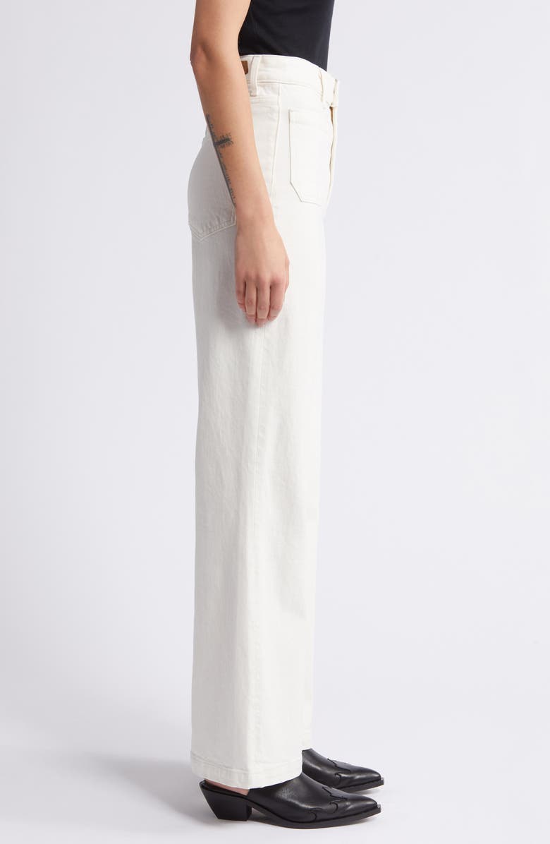 LE JEAN Virginia Patch Pocket High Waist Wide Leg Jeans, Alternate, color, Bone