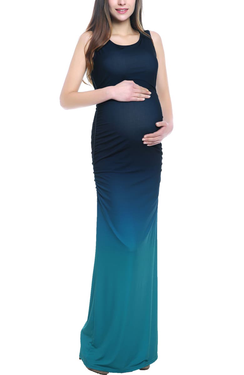 Kimi & Kai Sonia Ombre Tank Column Maternity Dress, Main, color, Multicolored