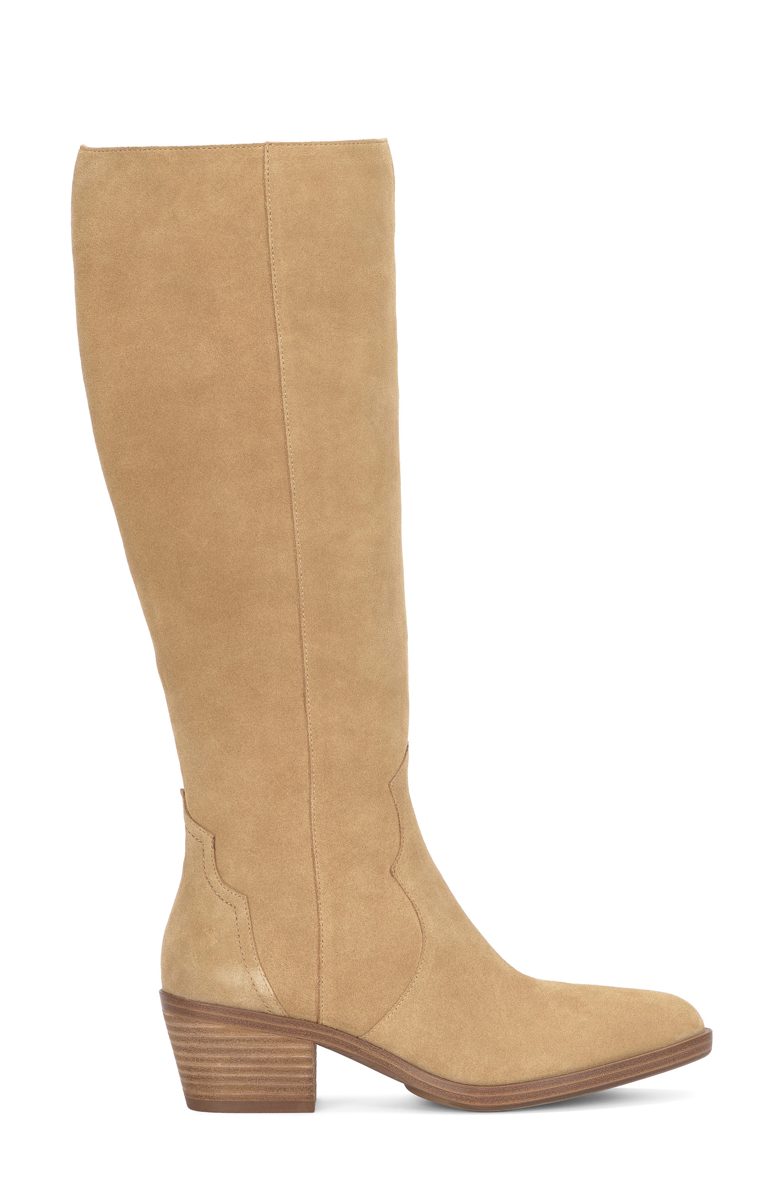 Frahna Leather Knee High Boot, Alternate, color, MEDIUM BEIGE