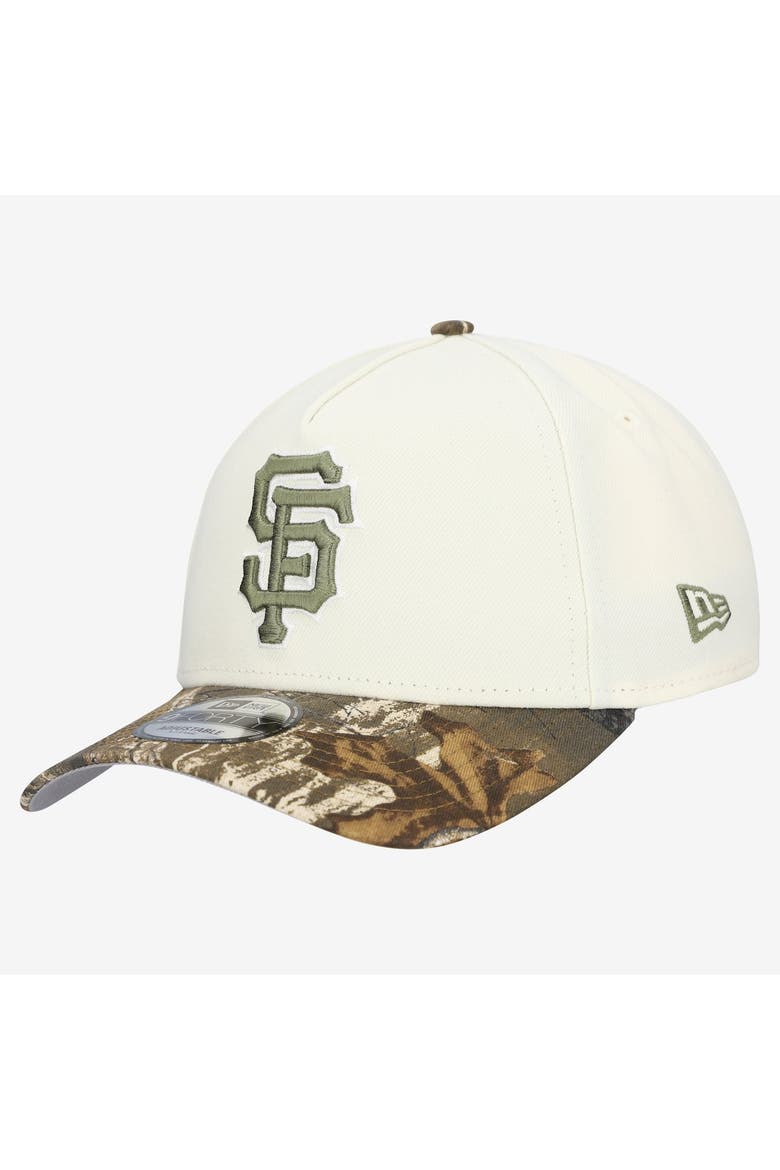 Men's New Era Khaki/Realtree Camo San Francisco Giants 9FORTY A-Frame Adjustable Hat, Alternate, color, Khaki