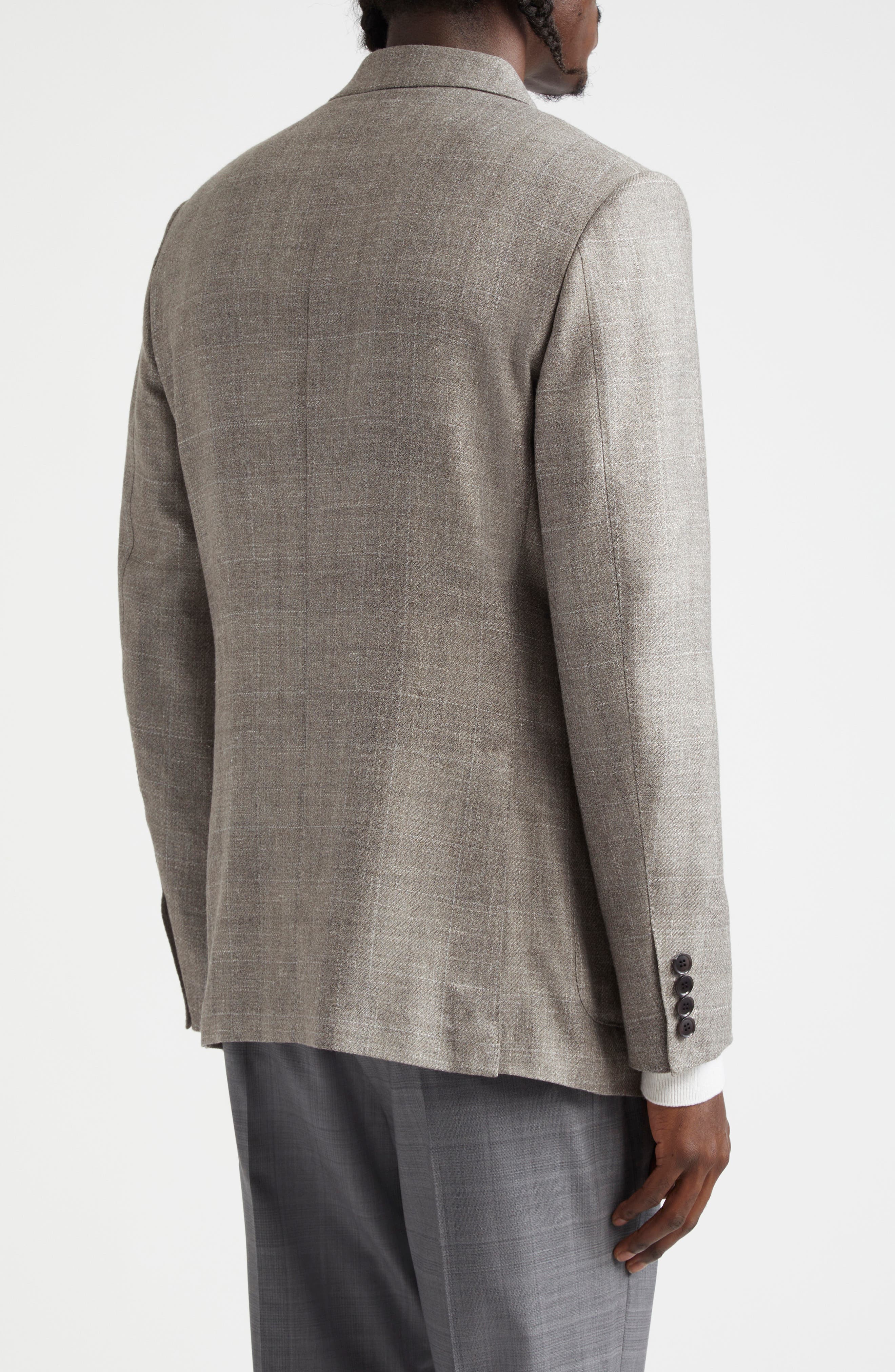 Windowpane Wool Blend Sport Coat - image 2
