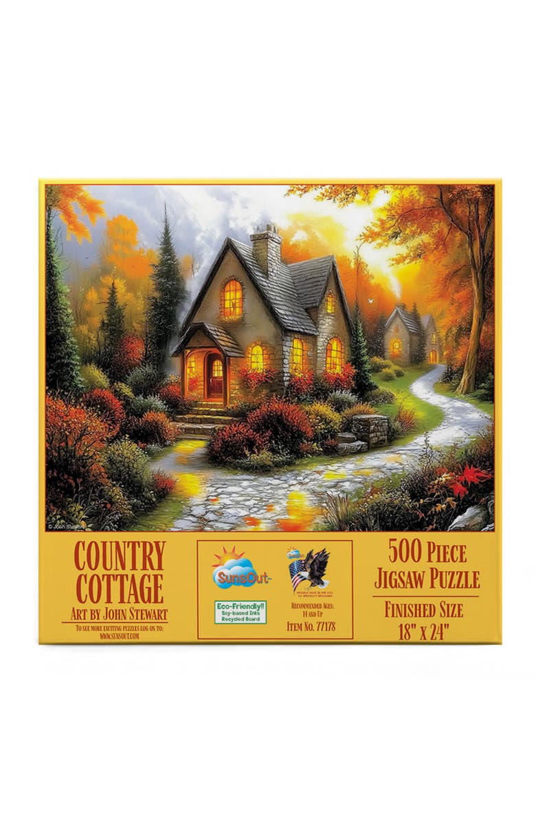 Sunsout Country Cottage 500 piece Jigsaw Puzzle for Adults, Alternate, color, Multicolor