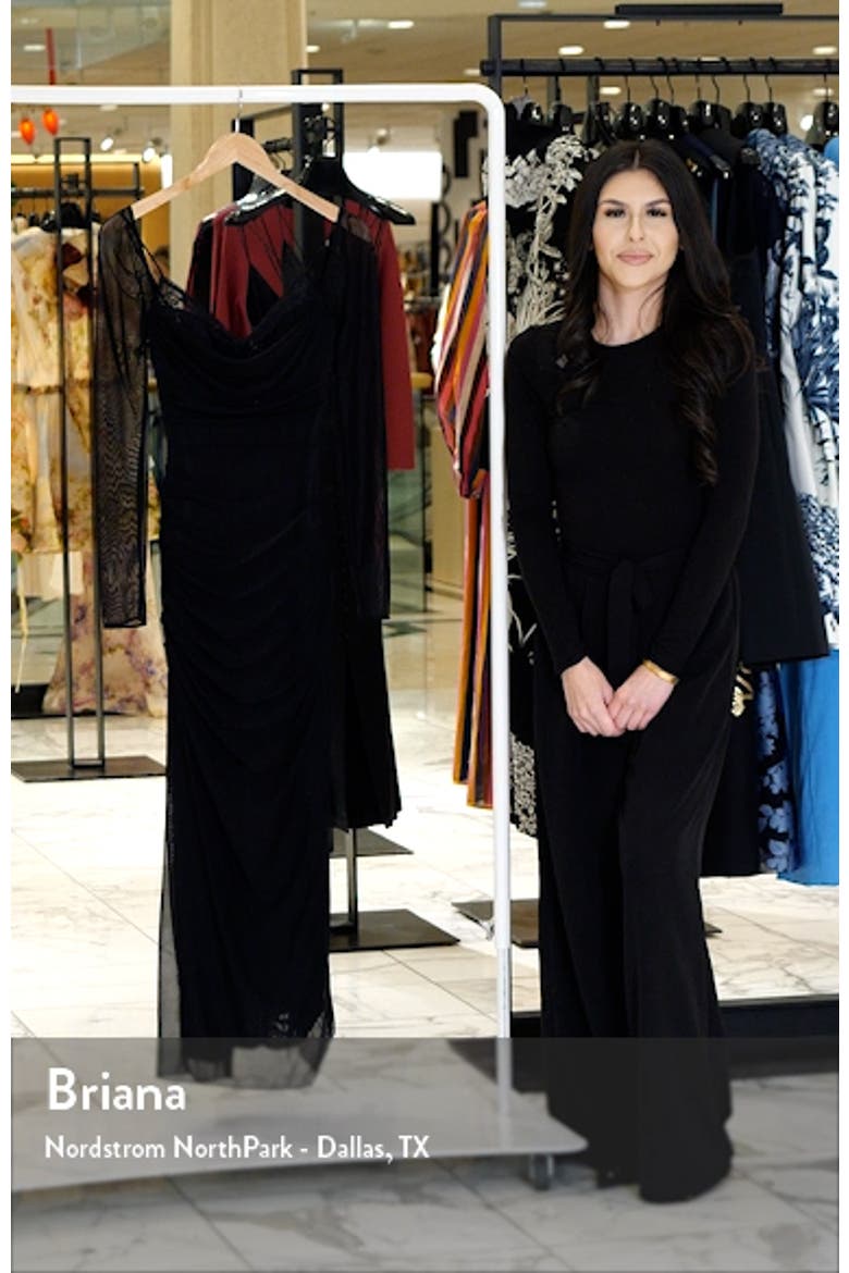 Katrina Lace Mesh Long Sleeve Gown video