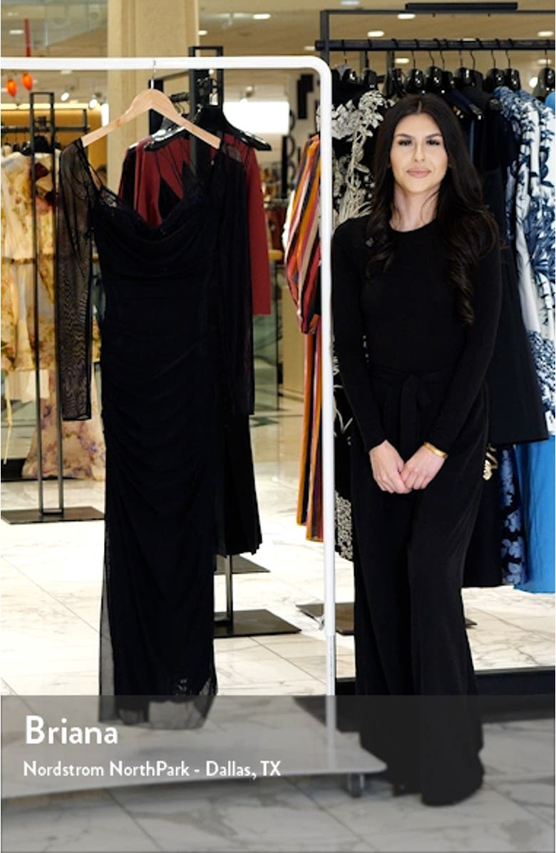 Katrina Lace Mesh Long Sleeve Gown, sales video thumbnail