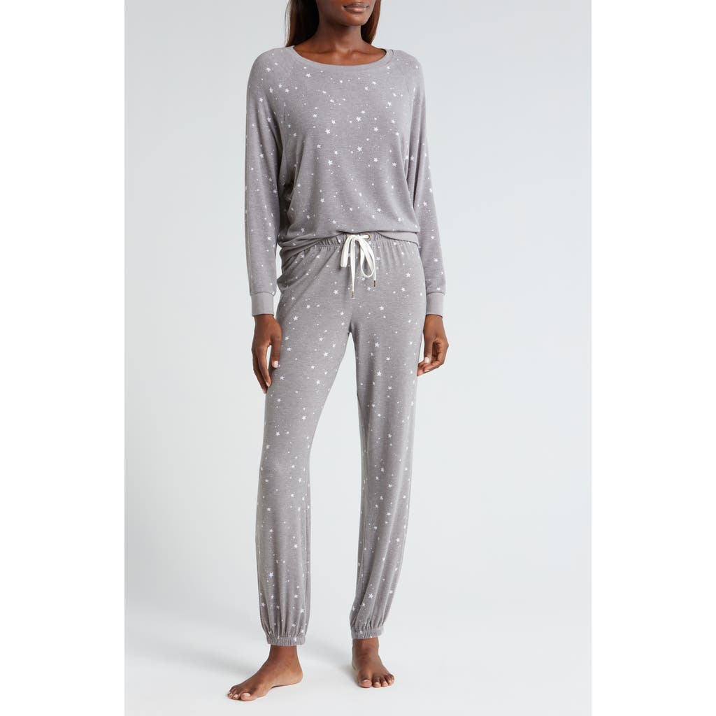 Honeydew Intimates Star Seeker Brushed Jersey Pajamas In Gray