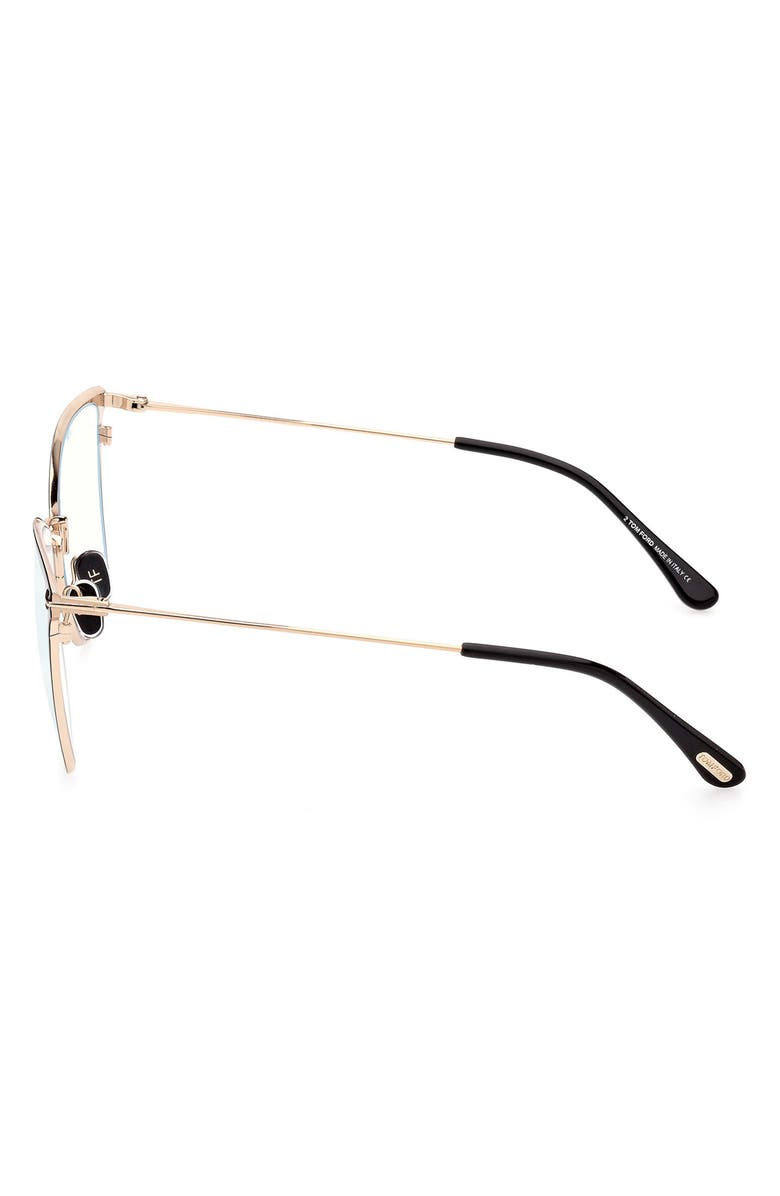 TOM FORD 56mm Butterfly Blue Light Blocking Glasses, Alternate, color, 